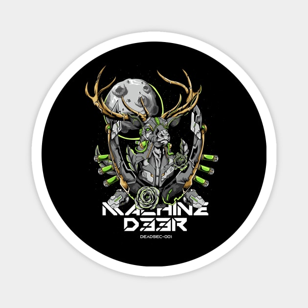 Machine Deer - Mecha Elk Deadsec-001 Magnet by almalikstoryteller